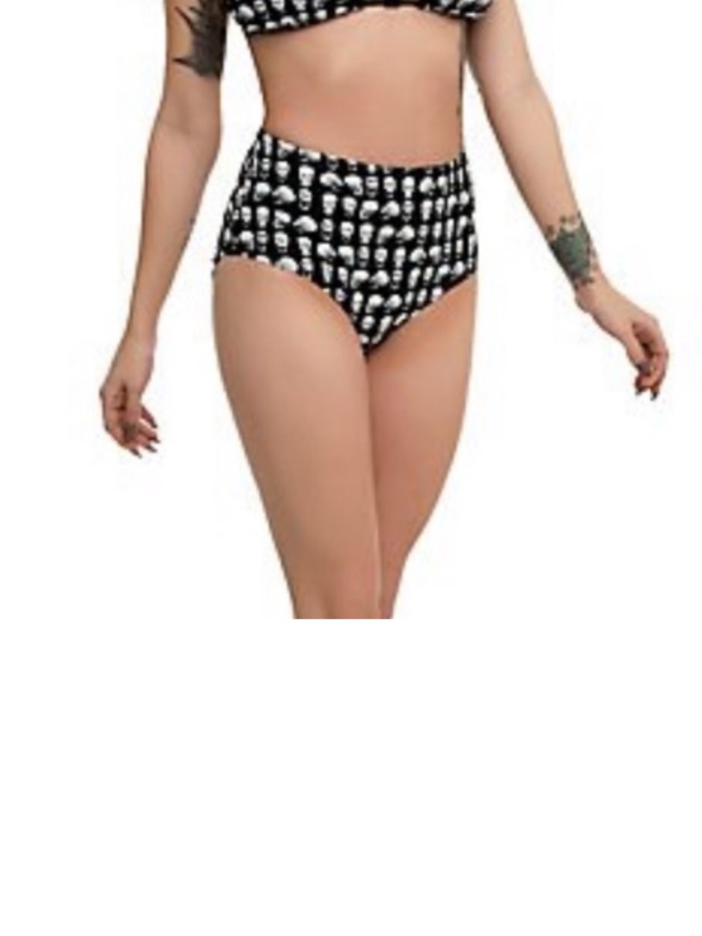 Hot Topic Skull High Waist Bikini Bottoms